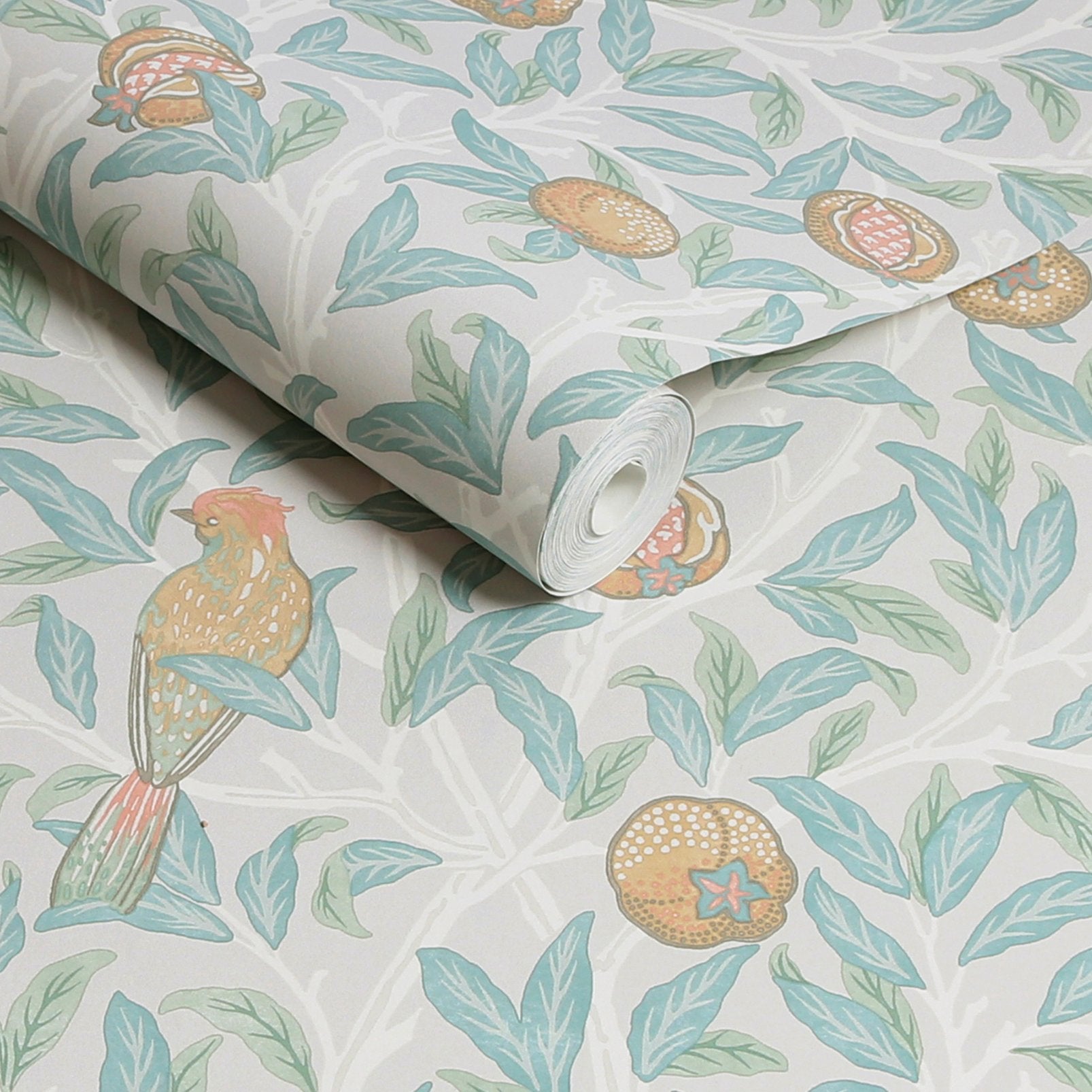 Bird & Pomegranate Wallpaper - Duck Egg - William Morris AH