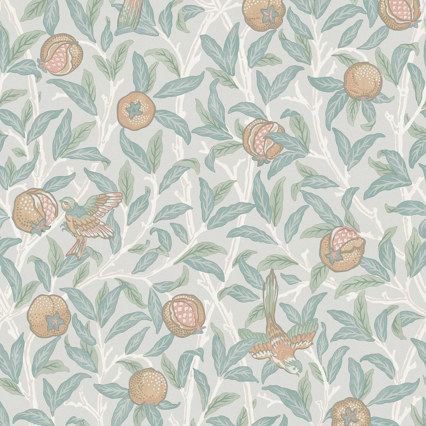 Bird & Pomegranate Wallpaper - Duck Egg - William Morris AH