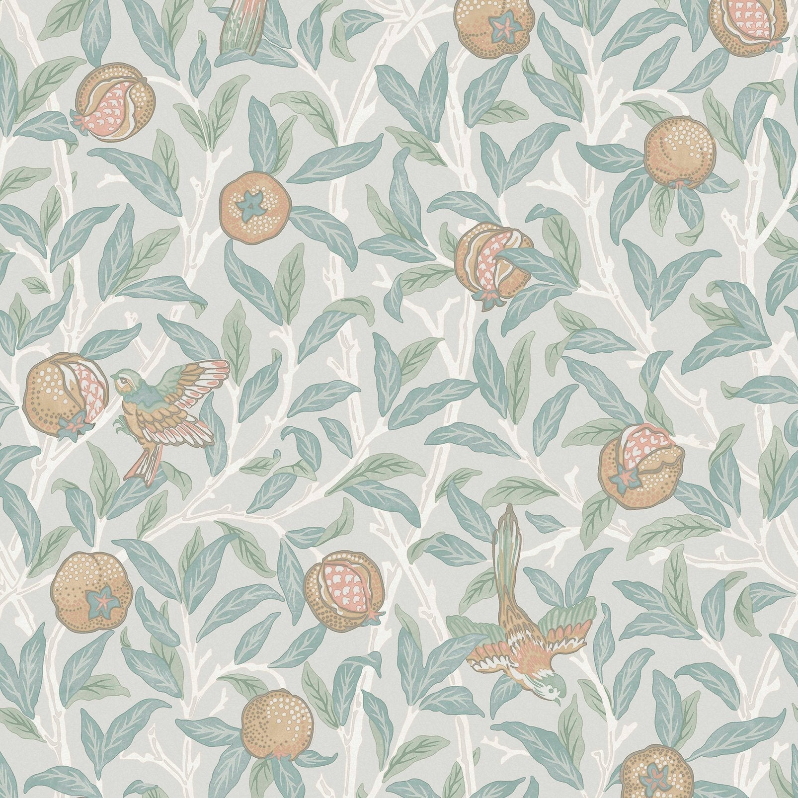 Bird & Pomegranate Wallpaper - Duck Egg - William Morris AH