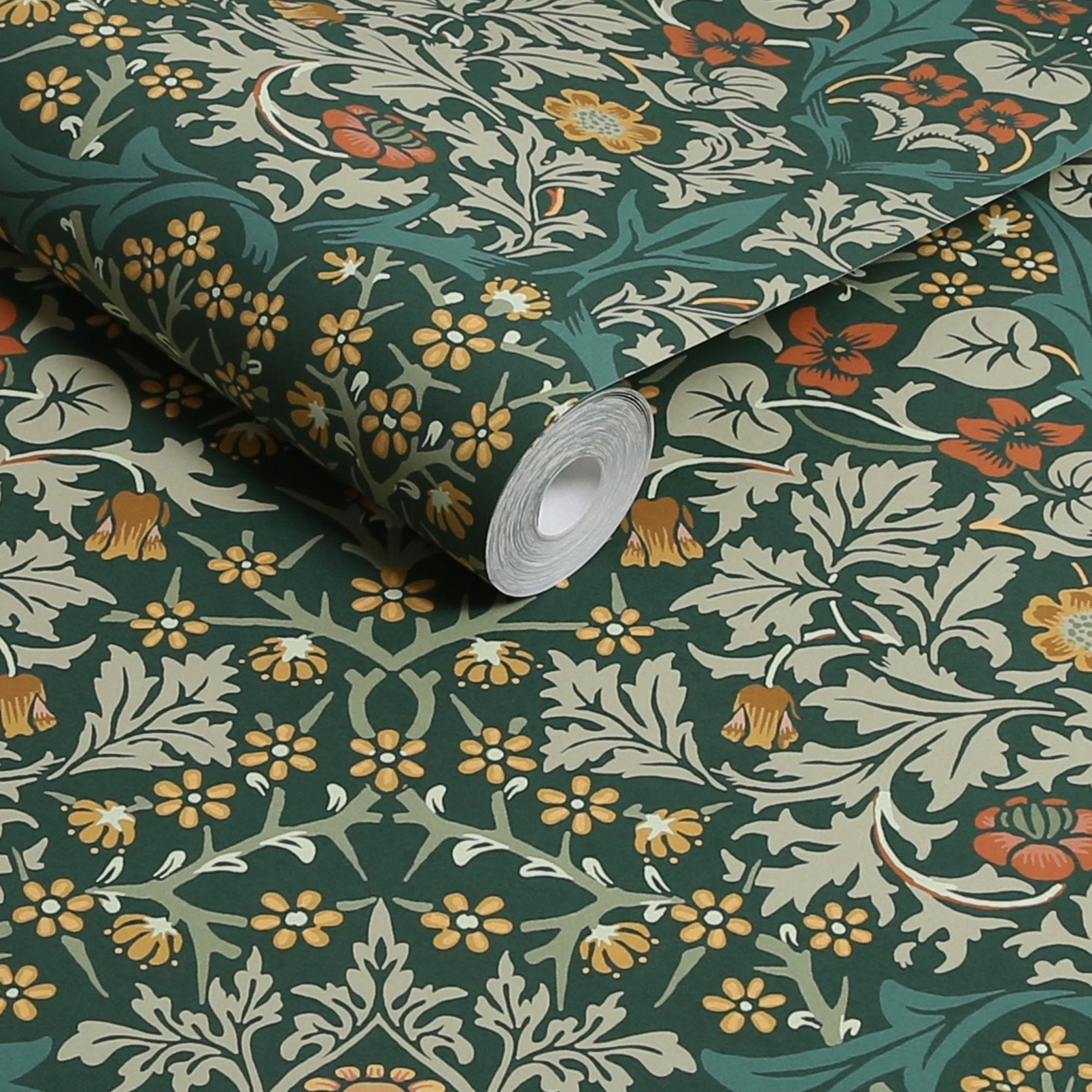 Blackthorn Wallpaper - Deep Green - William Morris AH