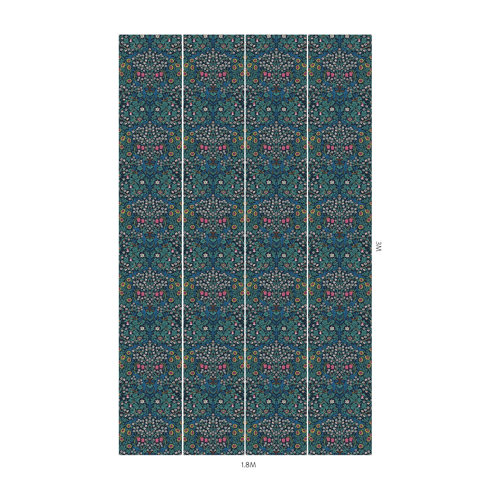 Blackthorn Wallpaper - Emerald - House of Hackney