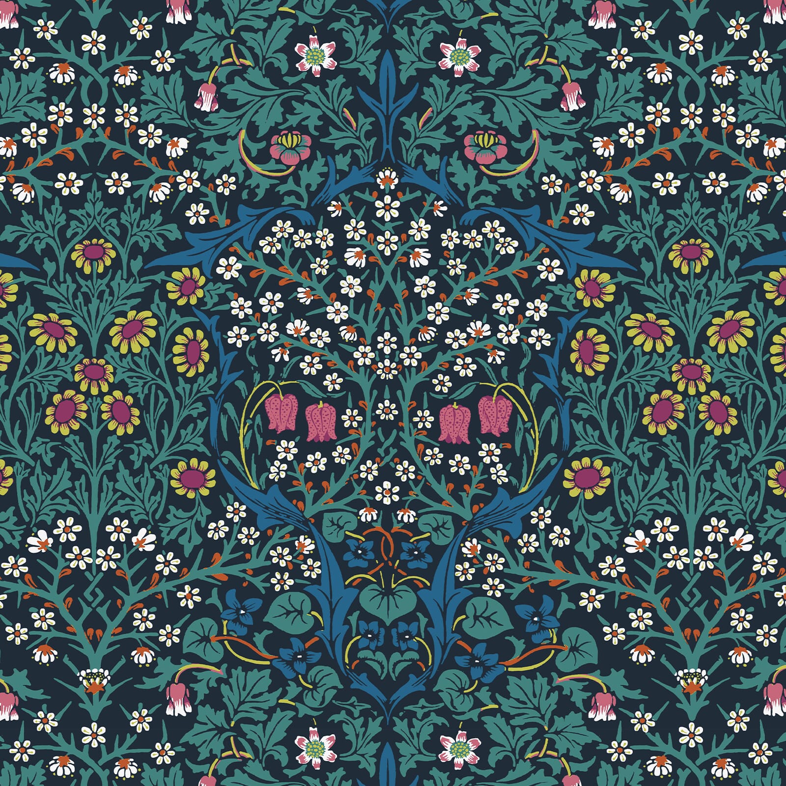 Blackthorn Wallpaper - Emerald - House of Hackney