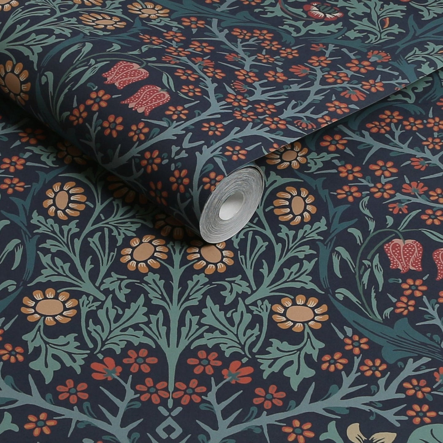 Blackthorn Wallpaper - Navy - William Morris AH
