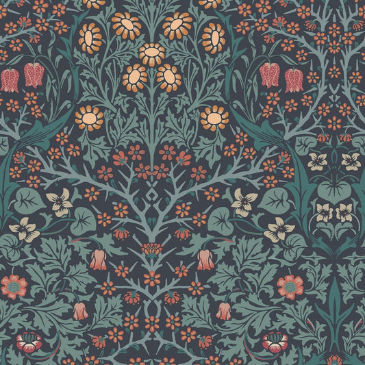 Blackthorn Wallpaper - Navy - William Morris AH