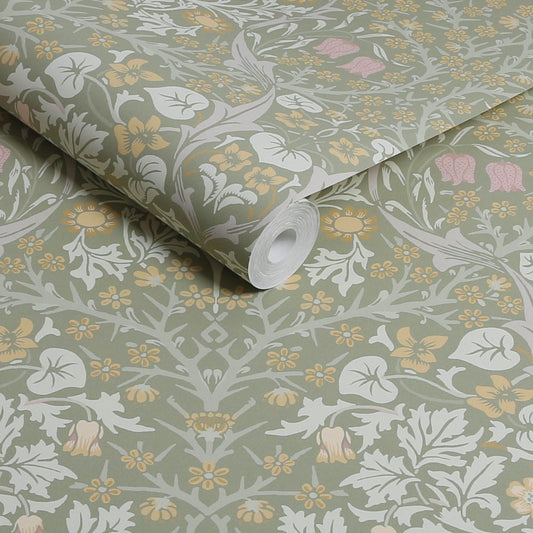 Blackthorn Wallpaper - Sage - William Morris AH