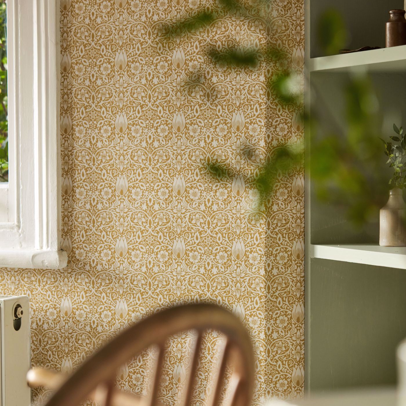 Borage Wallpaper - Sunflower - 217197 - Morris & Co