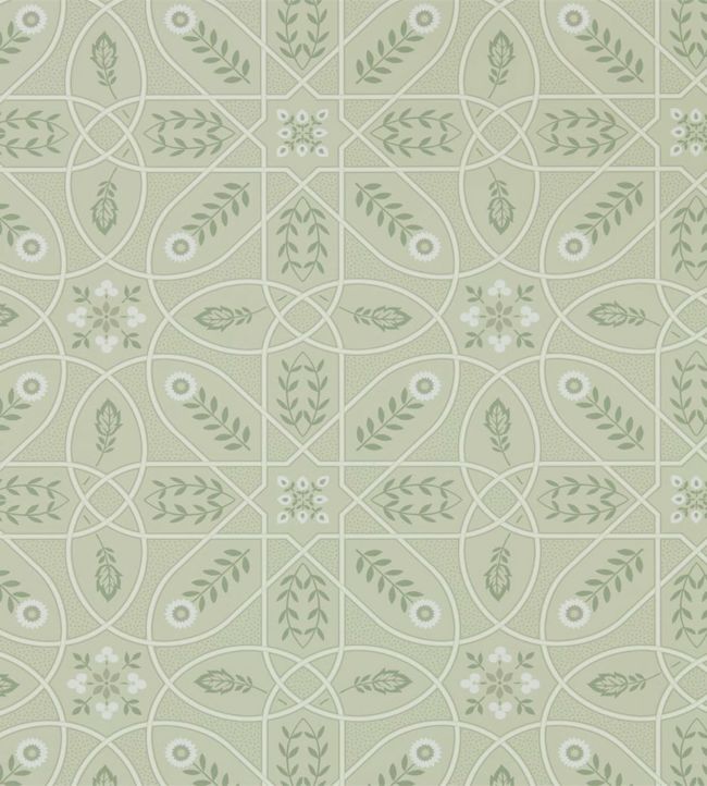 Brophy Trellis Wallpaper - Sage Linen - 216702 - Morris & Co