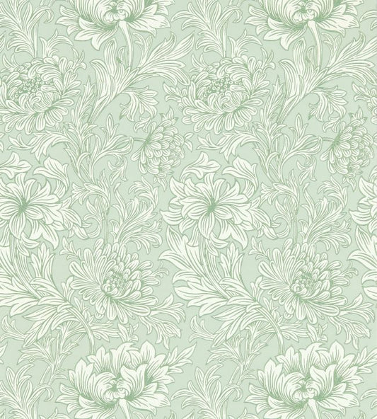 Chrysanthemum Toile Wallpaper - Willow - 217069 - Morris & Co