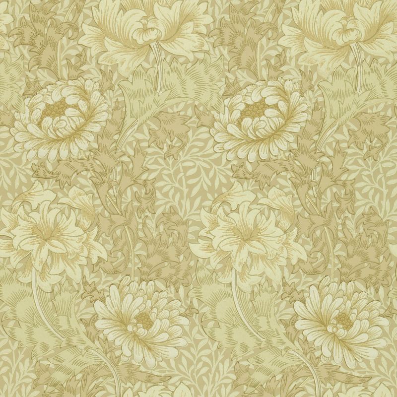 Chrysanthemum Wallpaper - Ivory/Canvas - DJA1CY103 - Morris & Co