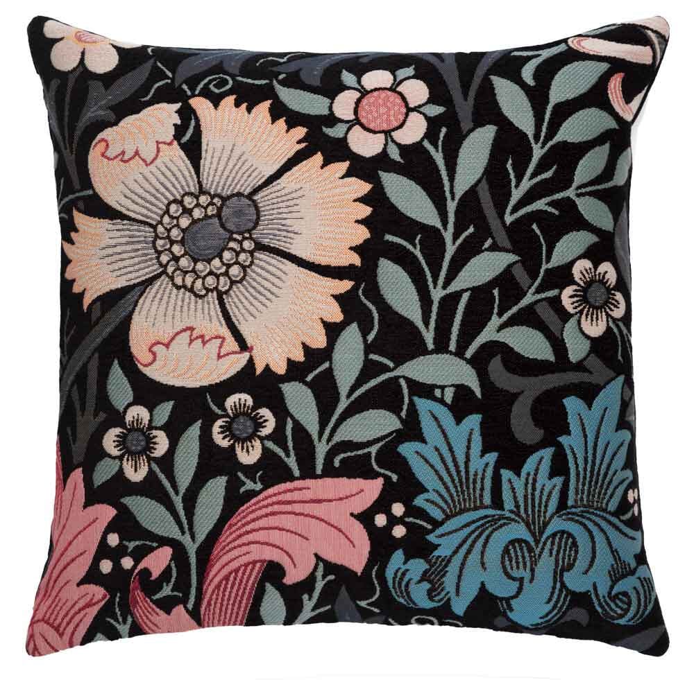 Compton Regular Cushion with Feather Filler - Midnight - Hines of Oxford