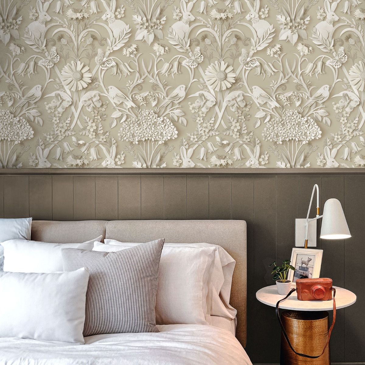 Dimensions Woodland Wallpaper - Natural - Fine Decor