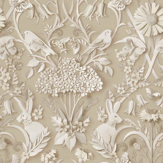 Dimensions Woodland Wallpaper - Natural - Fine Decor