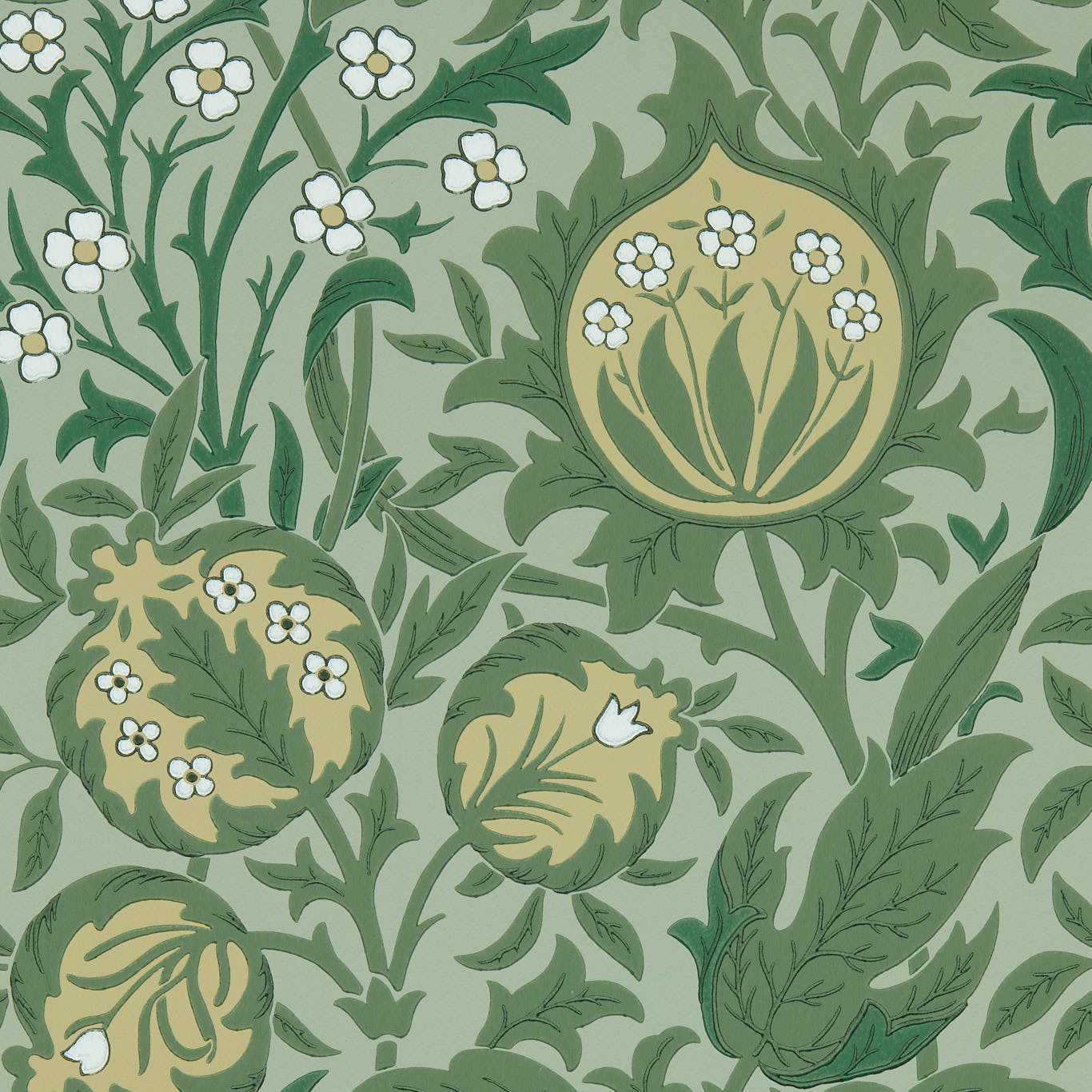 Elmcote Wallpaper - Herball - 217201 - Morris & Co