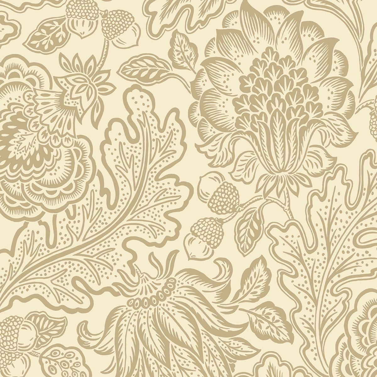 Fernhurst Floral Trail Wallpaper - Beige - Belgravia