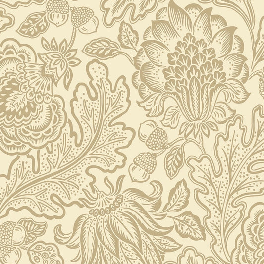 Fernhurst Floral Trail Wallpaper - Beige - Belgravia
