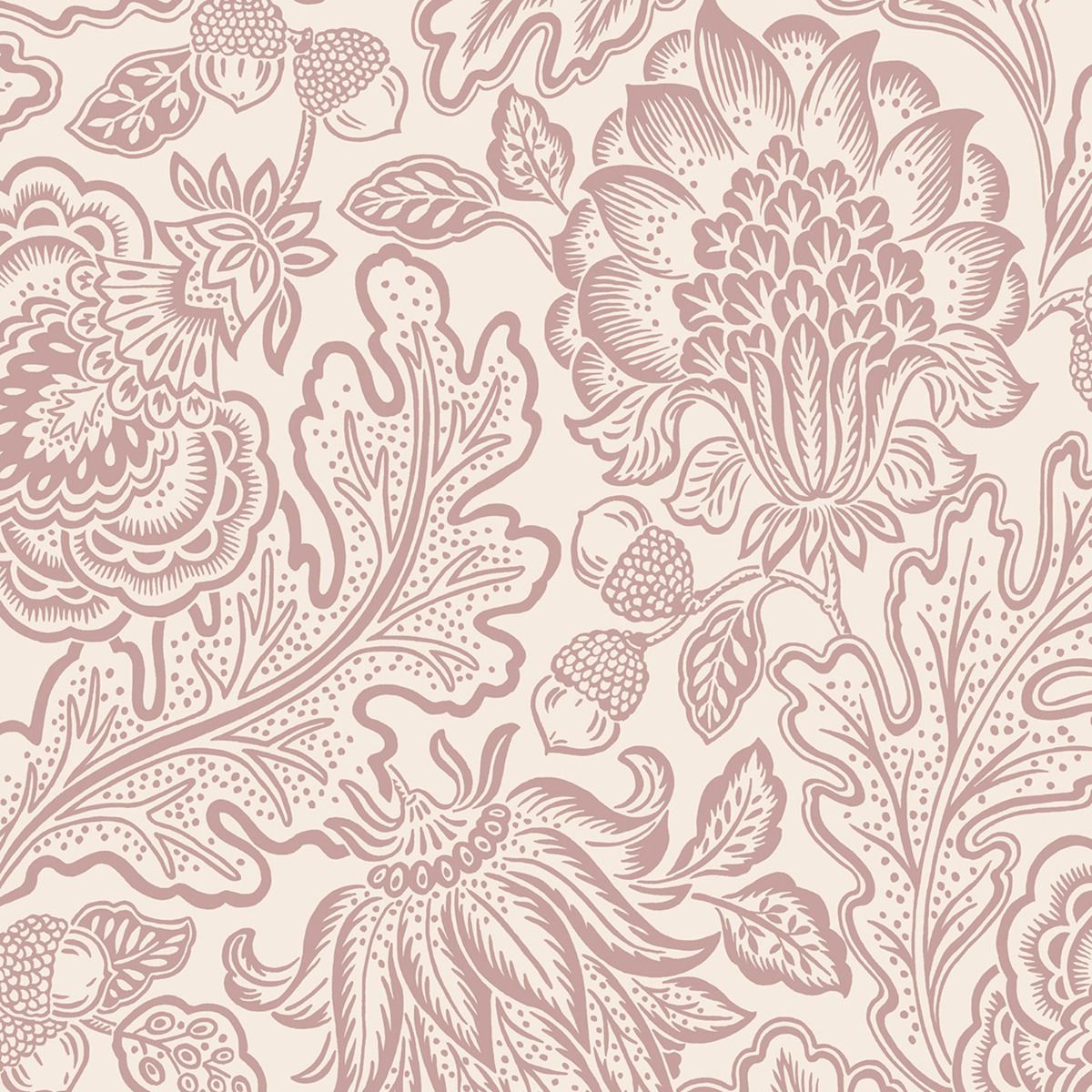 Fernhurst Floral Trail Wallpaper - Pink - Belgravia