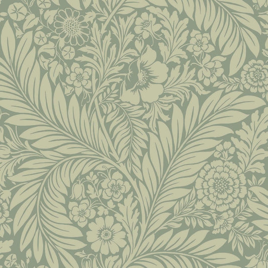 Florence Leaf Wallpaper - Green - Belgravia