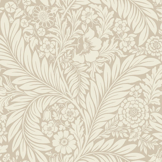 Florence Leaf Wallpaper - Natural - Belgravia