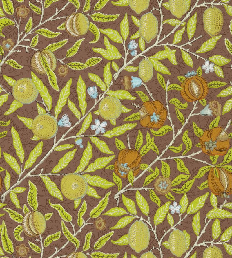 Fruit Wallpaper - Chocolate - 217103 - Morris & Co