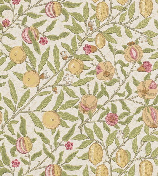 Fruit Wallpaper - Limestone/Artichoke - 210395 - Morris & Co