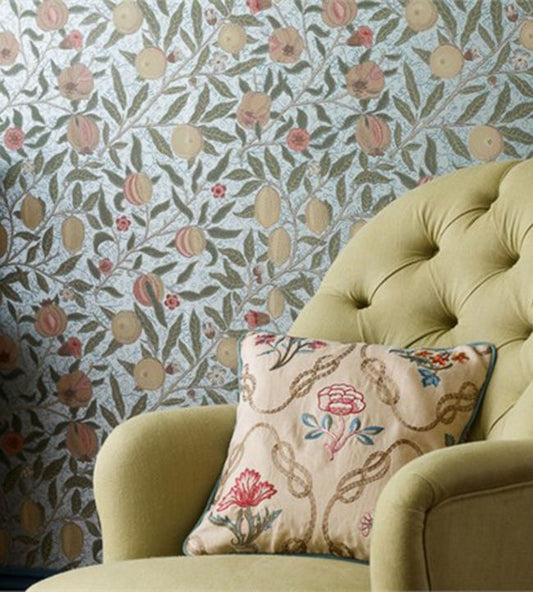Fruit Wallpaper - Slate/Thyme - 210396 - Morris & Co