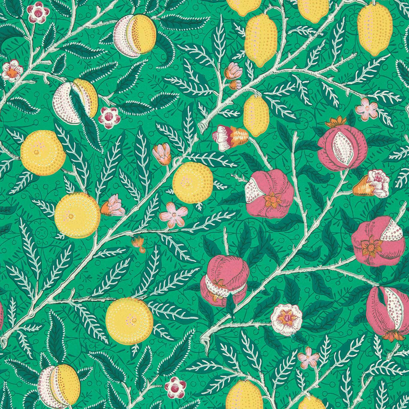 Fruit Wallpaper - Tangled Green - 510018 - Morris & Co