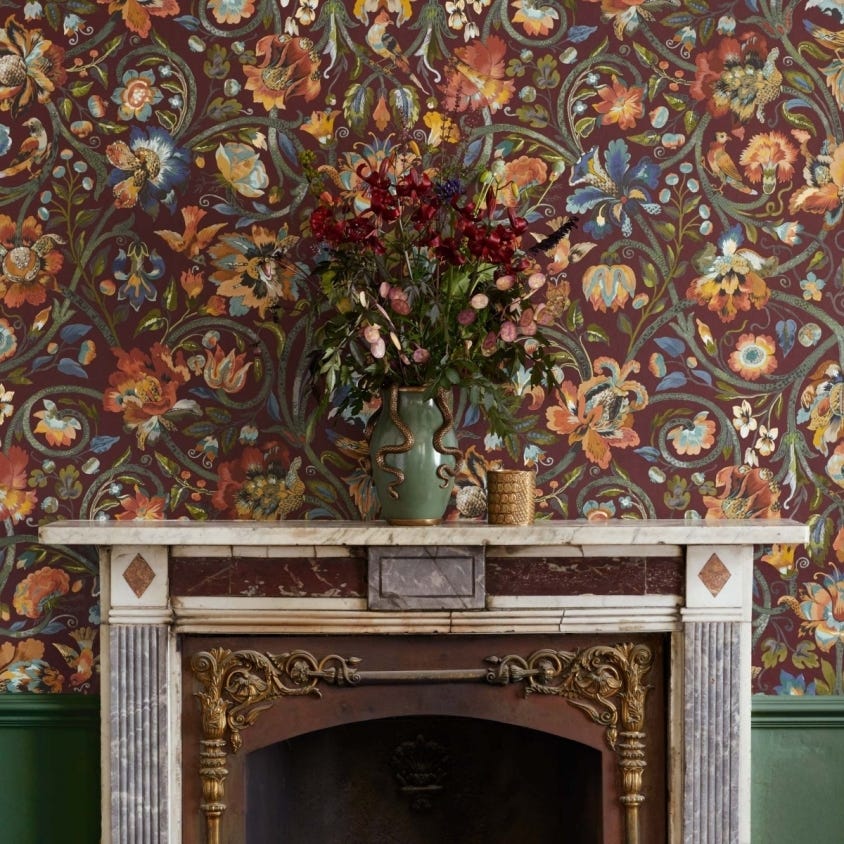GAIA Wallpaper - Vermillion - House of Hackney