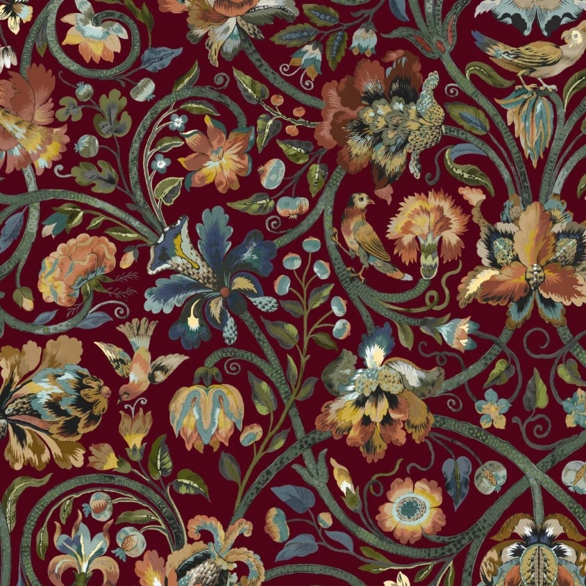 GAIA Wallpaper - Vermillion - House of Hackney