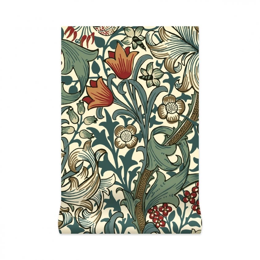 GOLDEN LILY Wallpaper - Ecru - House of Hackney