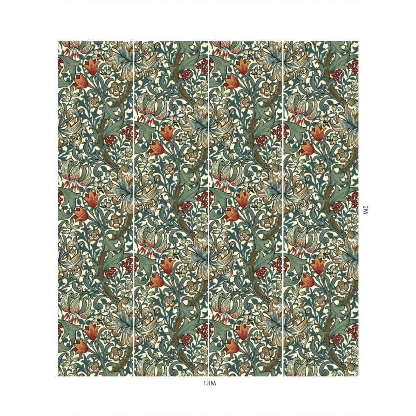 GOLDEN LILY Wallpaper - Ecru - House of Hackney