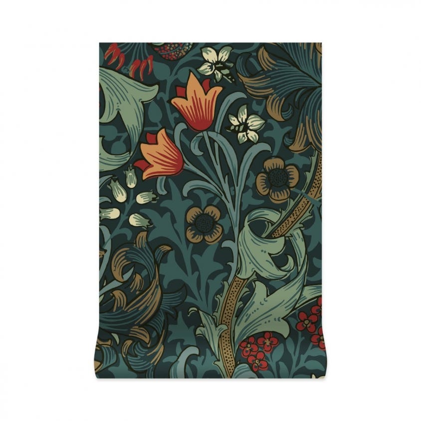 GOLDEN LILY Wallpaper - Midnight - House of Hackney