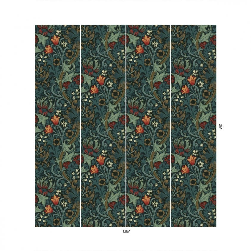 GOLDEN LILY Wallpaper - Midnight - House of Hackney