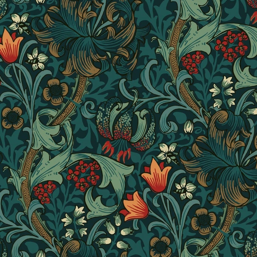 GOLDEN LILY Wallpaper - Midnight - House of Hackney