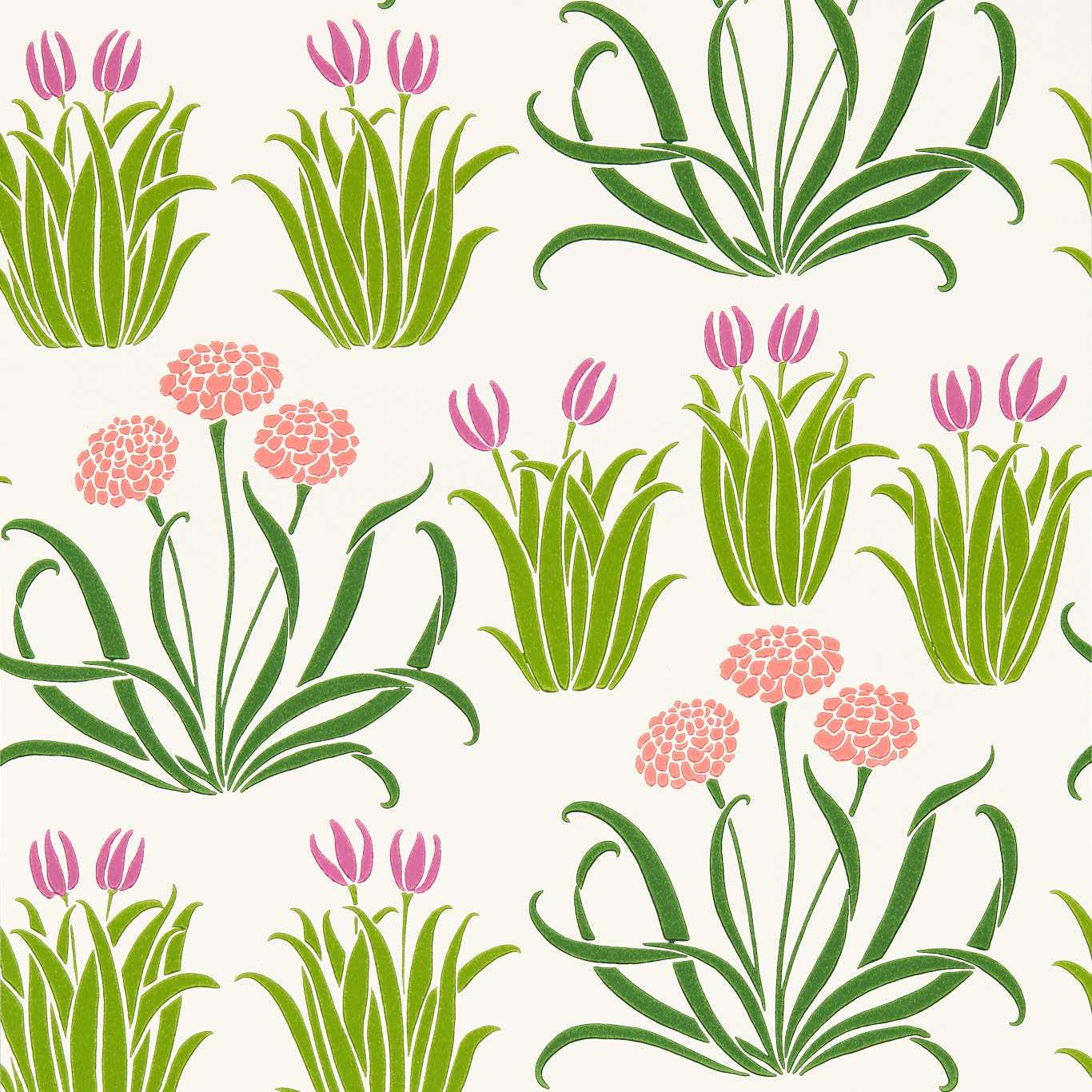 Glade Wallpaper - Tulip Fields - 217342 - Morris & Co