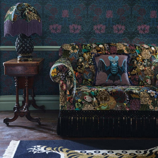 HONEYSUCKLE Wallpaper - Petrol - House of Hackney