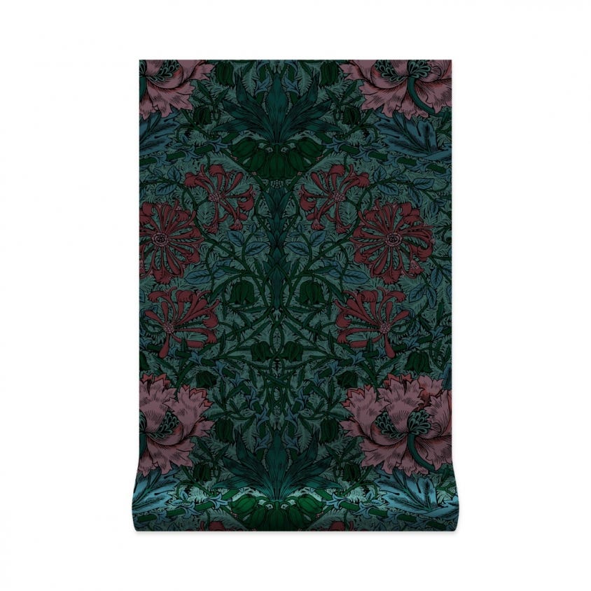 HONEYSUCKLE Wallpaper - Petrol - House of Hackney