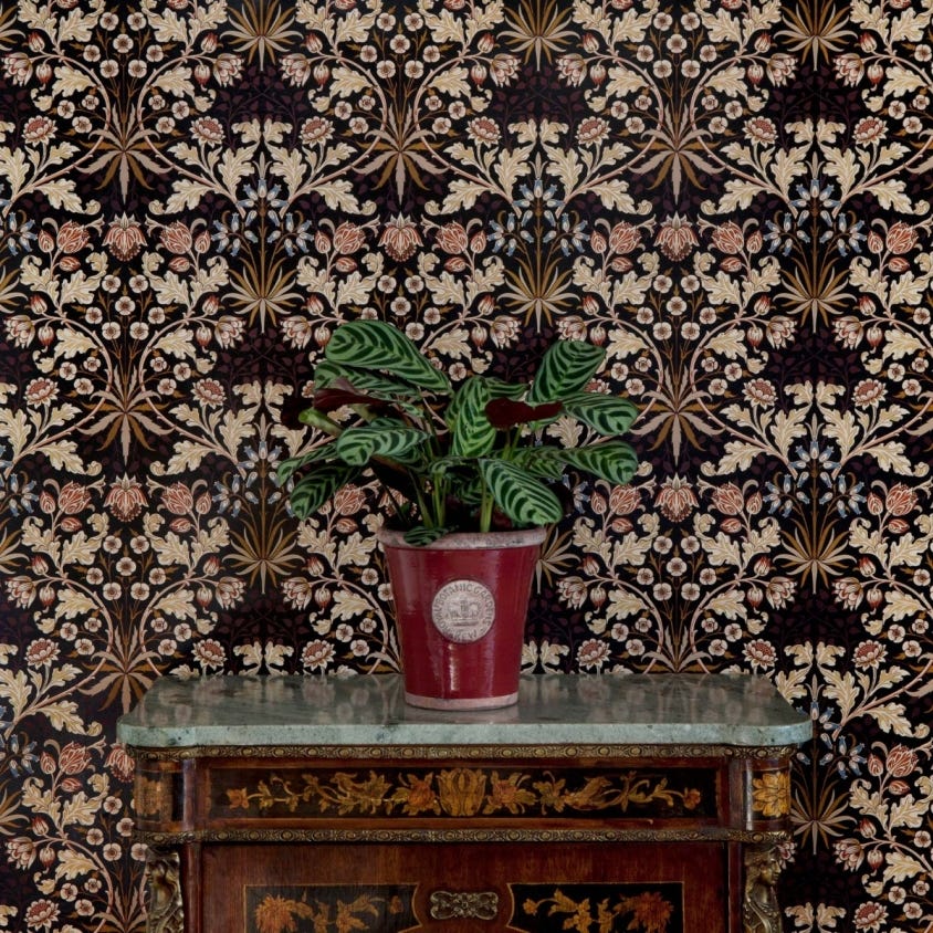 HYACINTH Wallpaper - Black - House of Hackney