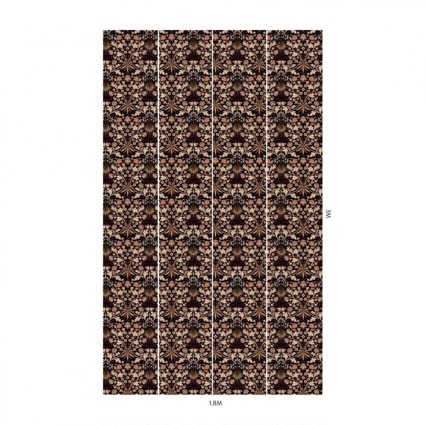HYACINTH Wallpaper - Black - House of Hackney