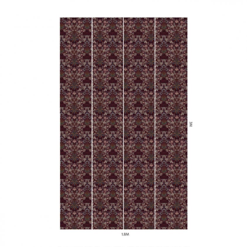 HYACINTH Wallpaper - Mulberry - House of Hackney