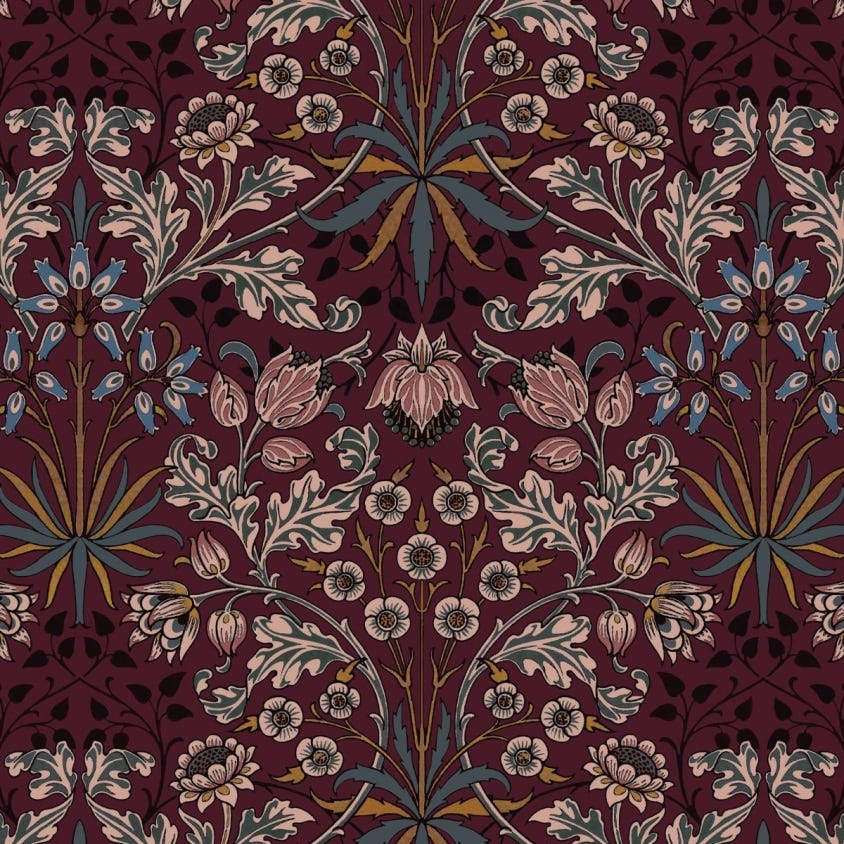 HYACINTH Wallpaper - Mulberry - House of Hackney