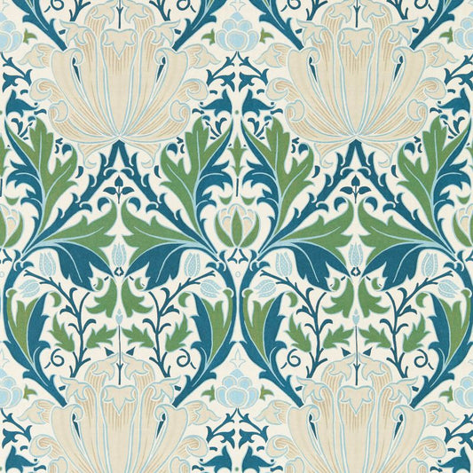 Helena Wallpaper - Indigo/Forest - 217360 - Morris & Co