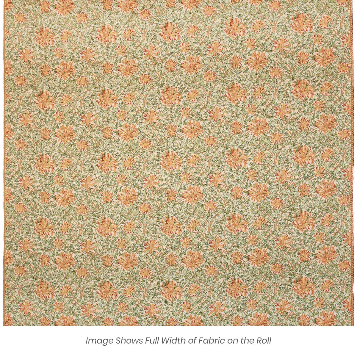 Honeysuckle Tapestry Fabric - Green - Hines of Oxford