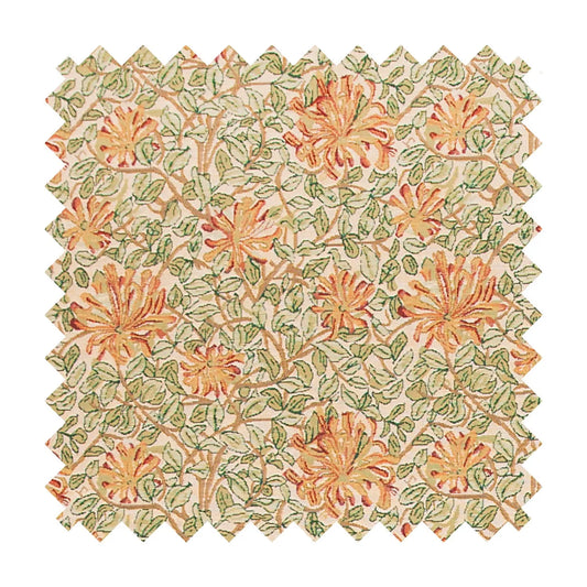 Honeysuckle Tapestry Fabric - Green - Hines of Oxford