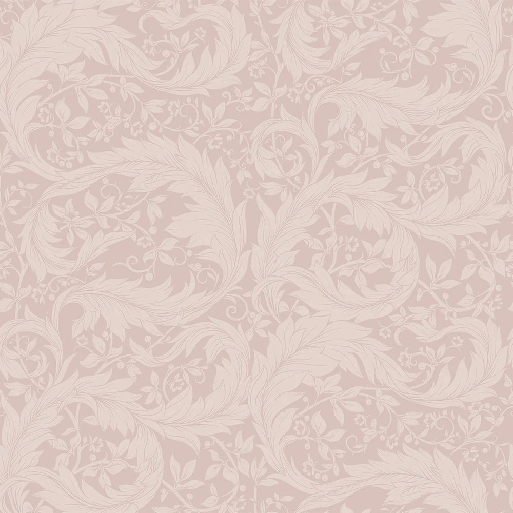 Enchanted Leaf Wallpaper - Vintage Rose - LAN100010
