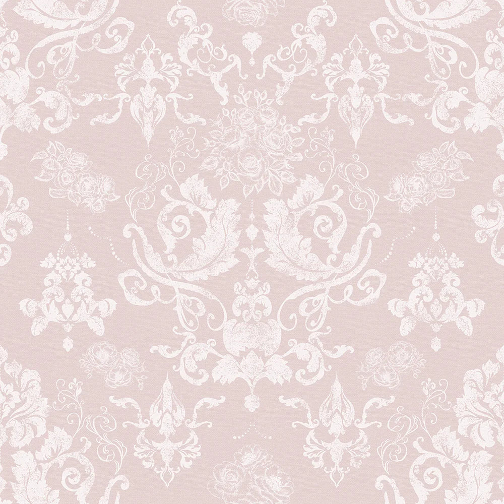 Bridgerton Damask Wallpaper - French Pink - LAN100020