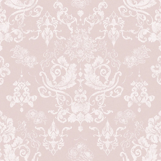 Bridgerton Damask Wallpaper - French Pink - LAN100020