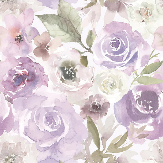 Bouquet De Fleurs Wallpaper - Lavender - LAN100030