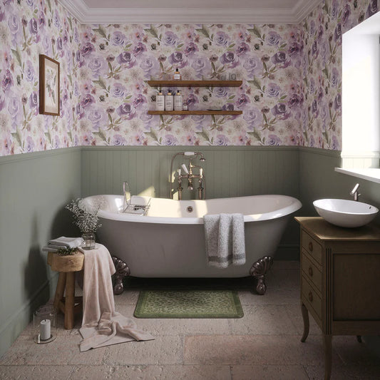 Bouquet De Fleurs Wallpaper - Lavender - LAN100030
