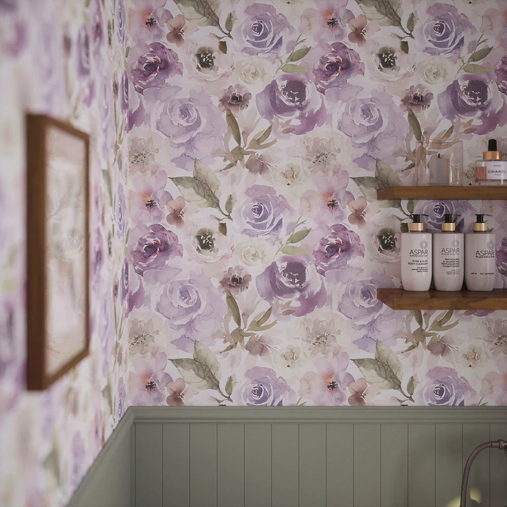 Bouquet De Fleurs Wallpaper - Lavender - LAN100030