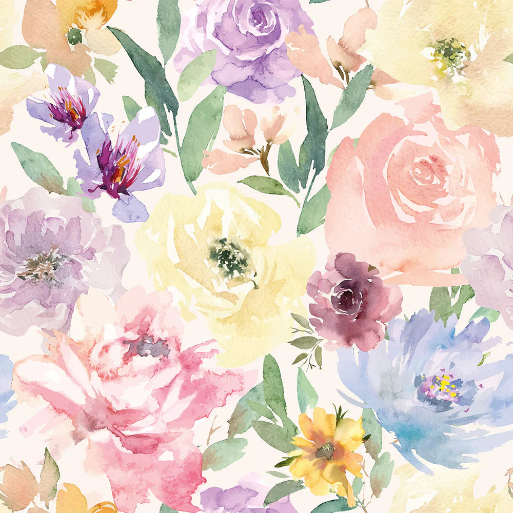 Bouquet De Fleurs Wallpaper - Spring Pastels - LAN100031